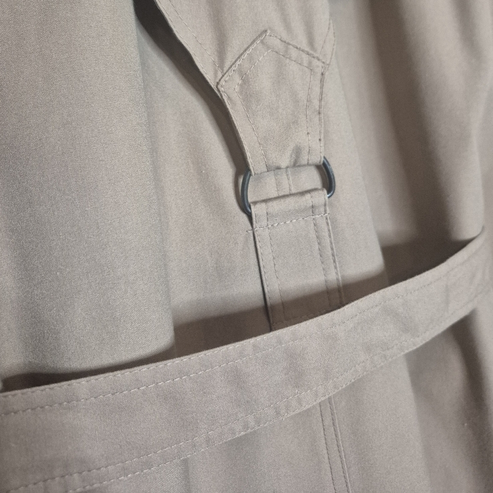 Bentley’s of London Taupe Trench Coat | Classic Double-Breasted Belted | Timeles - Picture 14 of 16